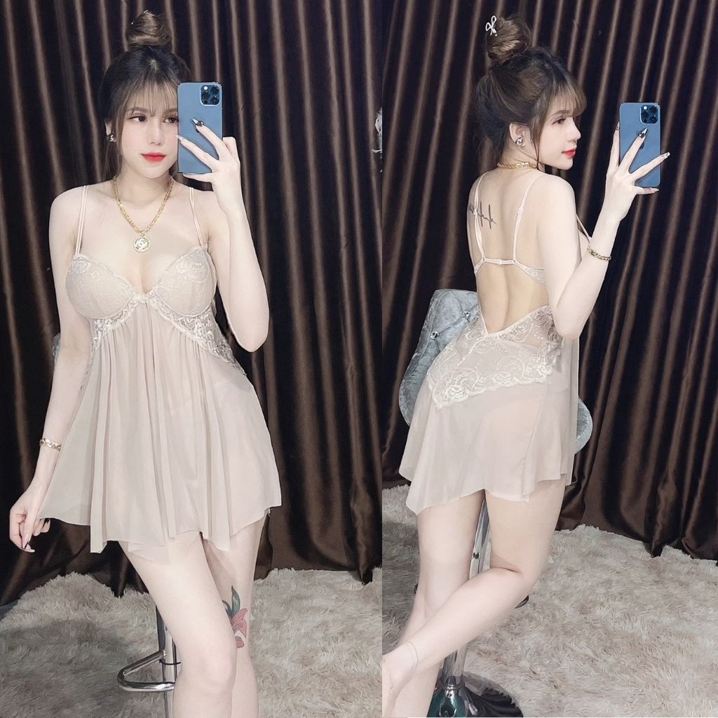 Váy ngủ sexy ❣️FREE SHIP❣️ Đầm ngủ sexy lụa Chất Siêu Mát Dáng Siêu Xinh &lt; 60KG