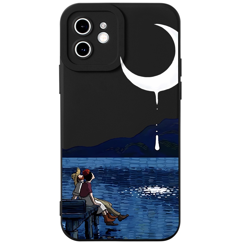 Ốp lưng JURSUE chống bẩn hình cặp đôi dễ thương đẹp cho iPhone 13 12 11 Pro Max SE 2020 X XR XS 8 7 ip 6S 6 Plus Y2075