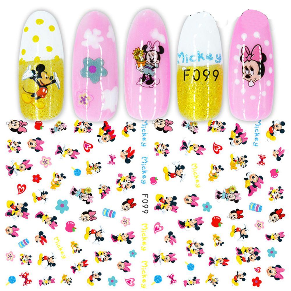 Miếng Dán Trang Trí Móng Tay Hình Chuột Mickey Minnie 3D Dễ Thương