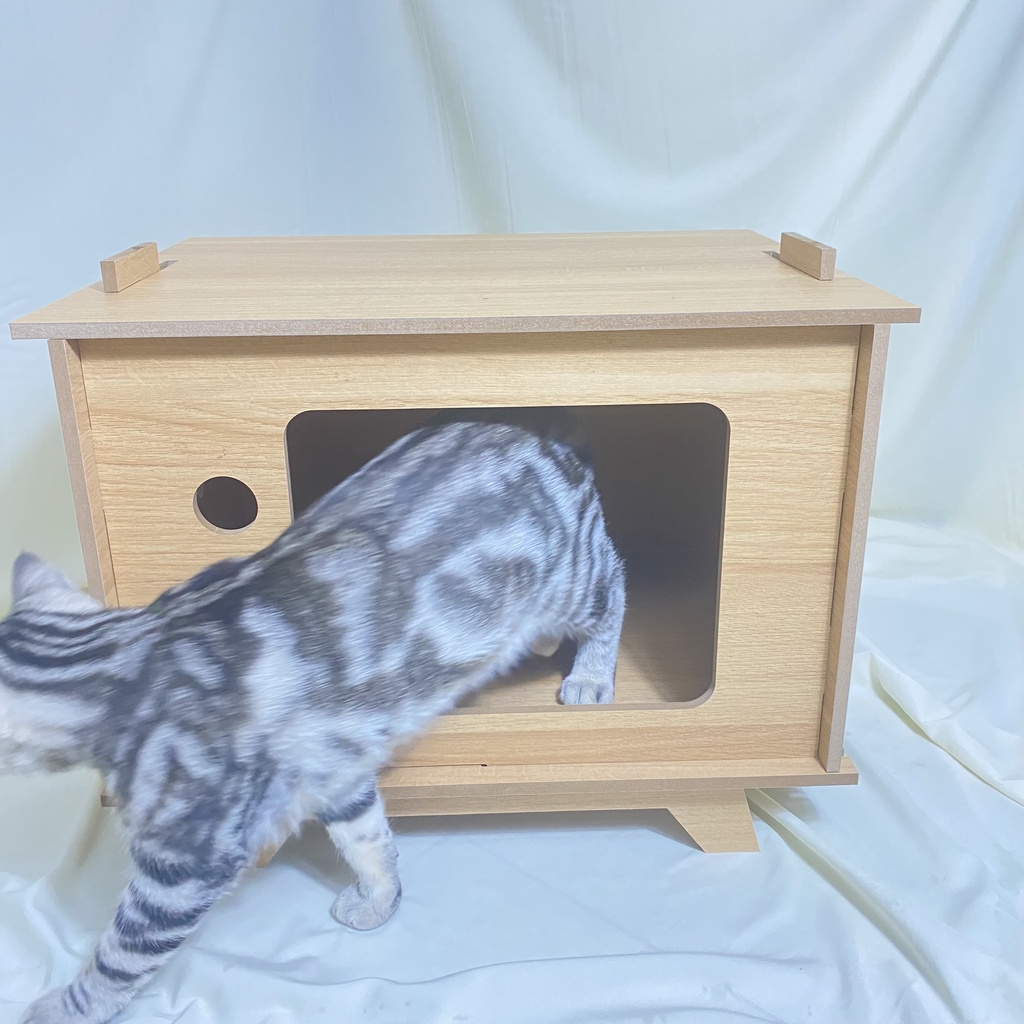 Pet house Nhà cho chó mèo cửa vuông Gỗ MDF 9mm Phủ melamin màu mẫu 3