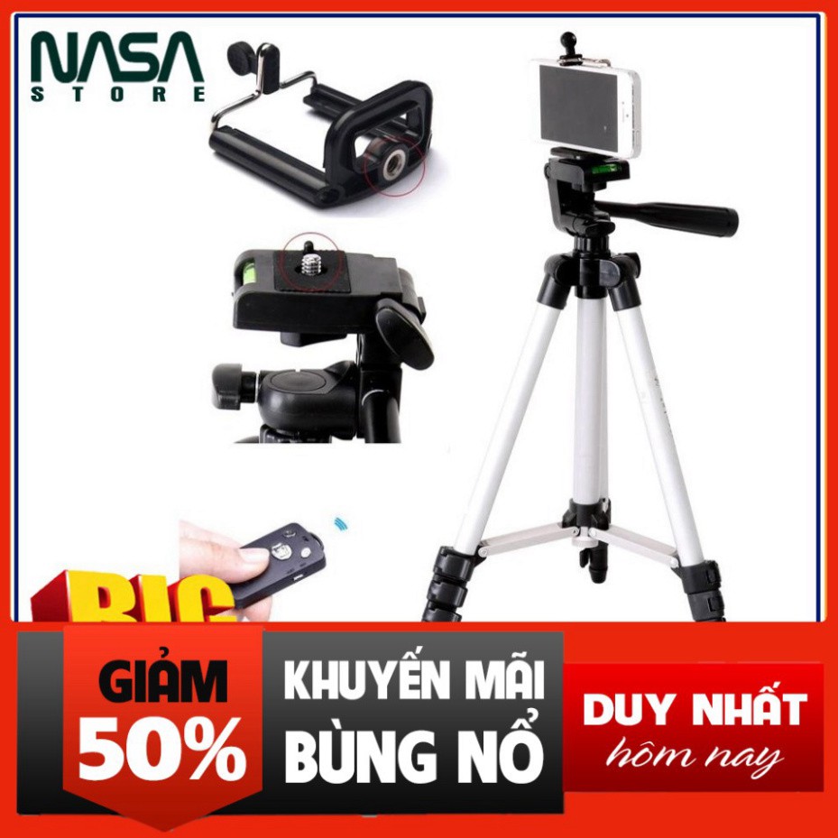 Gậy Tự Sướng 3 Chân Trippod 3110 Chắc Chắn, Chụp Hình Từ Xa LiveStream Quay Phim {FULL BOX}