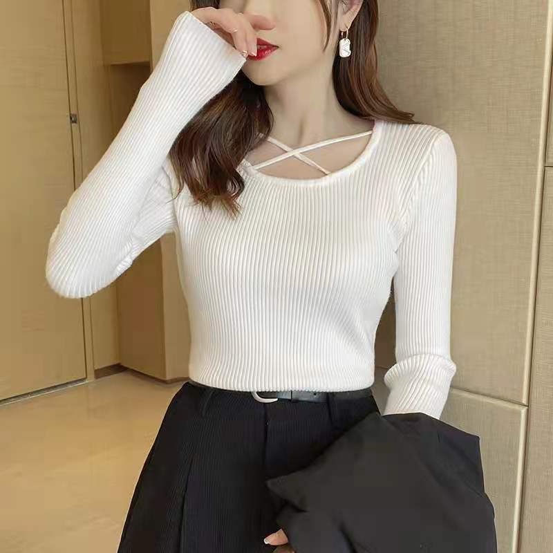 NRVP Áo Sweater Dệt Kim Dài Tay Thiết Kế Mới Thời Trang Theo Phong Cách Hàn Quốc Cho Nữ