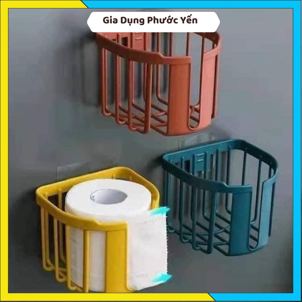 Giỏ nhựa đựng giấy vệ sinh dán tường không cần khoan vít