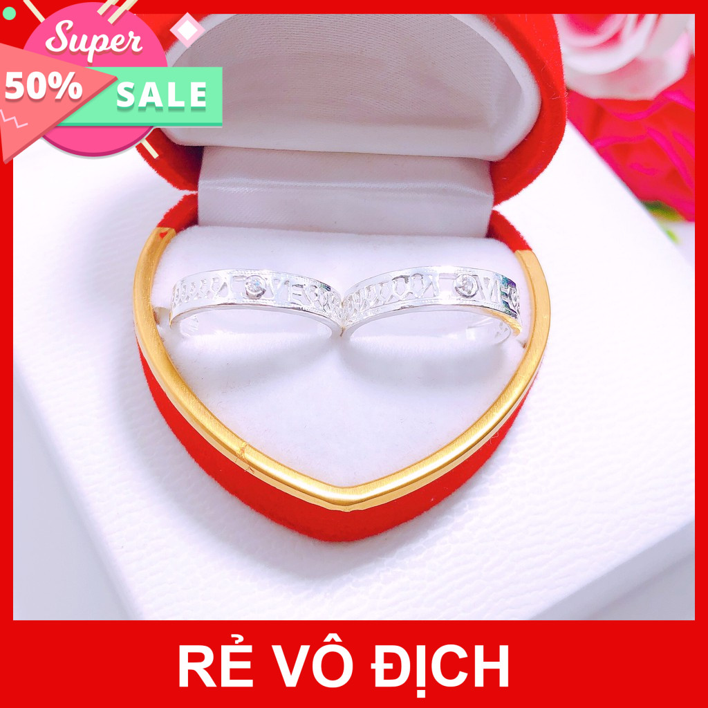 [sale]-Nhẫn cặp, nhẫn đôi bạc ta chữ love, nhẫn đôi bibi silver-[Ảnh thật - Hàng sẵn có]