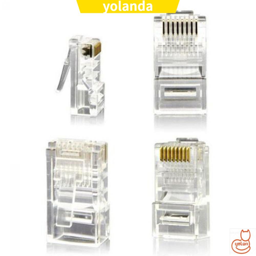 Set 25 Đầu Nối Dây Cáp Mạng Rj45 Cat 6 Mới