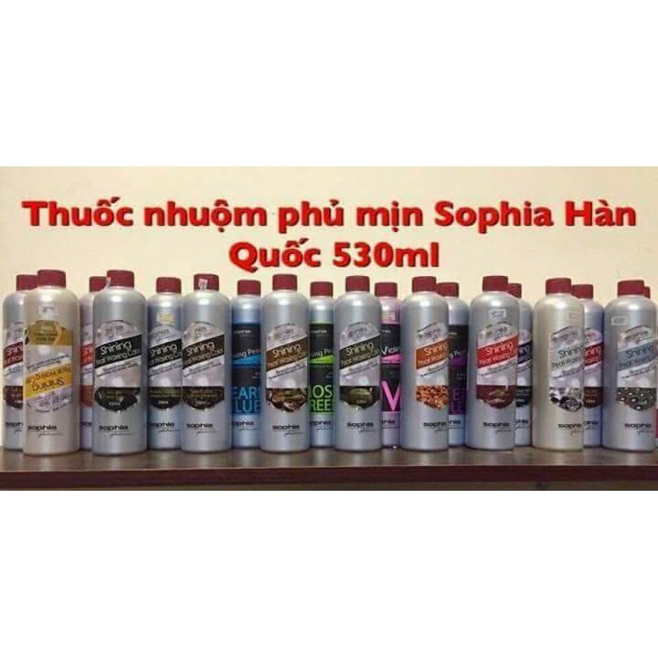 (Chính hãng giá sỉ) THUỐC NHUỘM PHỦ MỊN (BÓNG) SOPHIA PLATINUM SHINING PEARL 530ML