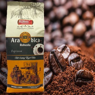 Cà phê rang xay nguyên chất ROMAX HT Arabica Robusta Espresso 500gr - Romax Coffee