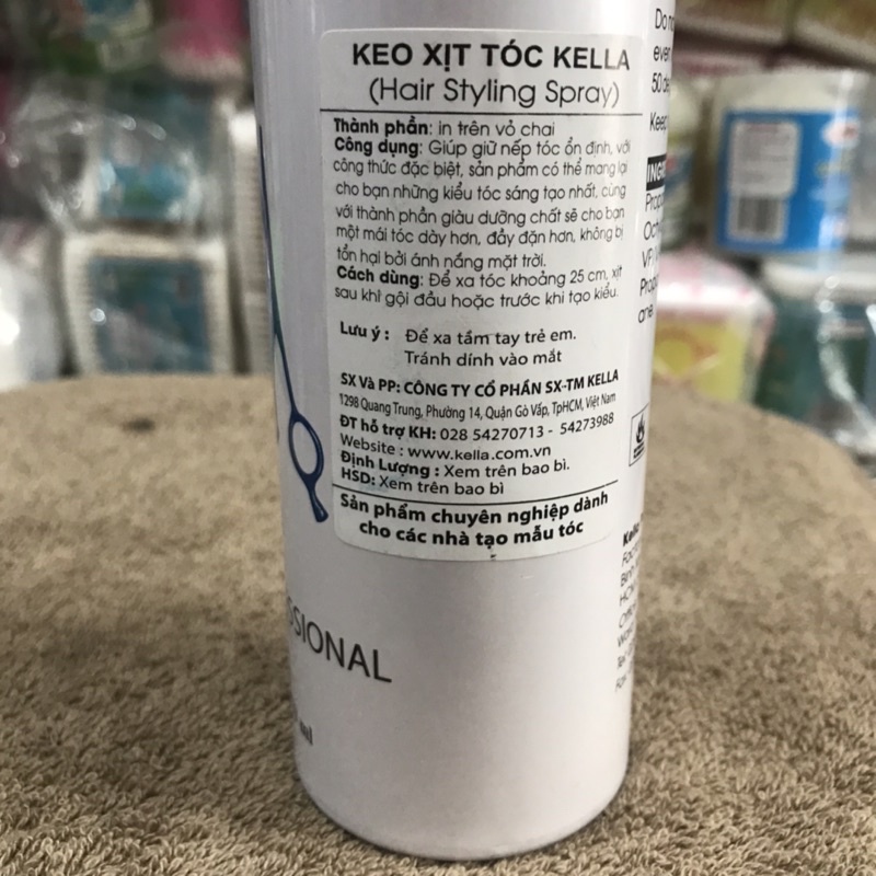 Keo xịt tóc Kella 420ml (mềm)
