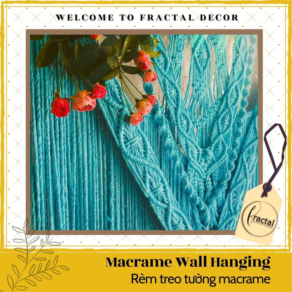 Rèm treo tường trang trí, Macrame Wall Hanging, Rèm Treo Tường Handmade,Trang Trí Nhà Cửa, Coffee, Studio, Homestay...