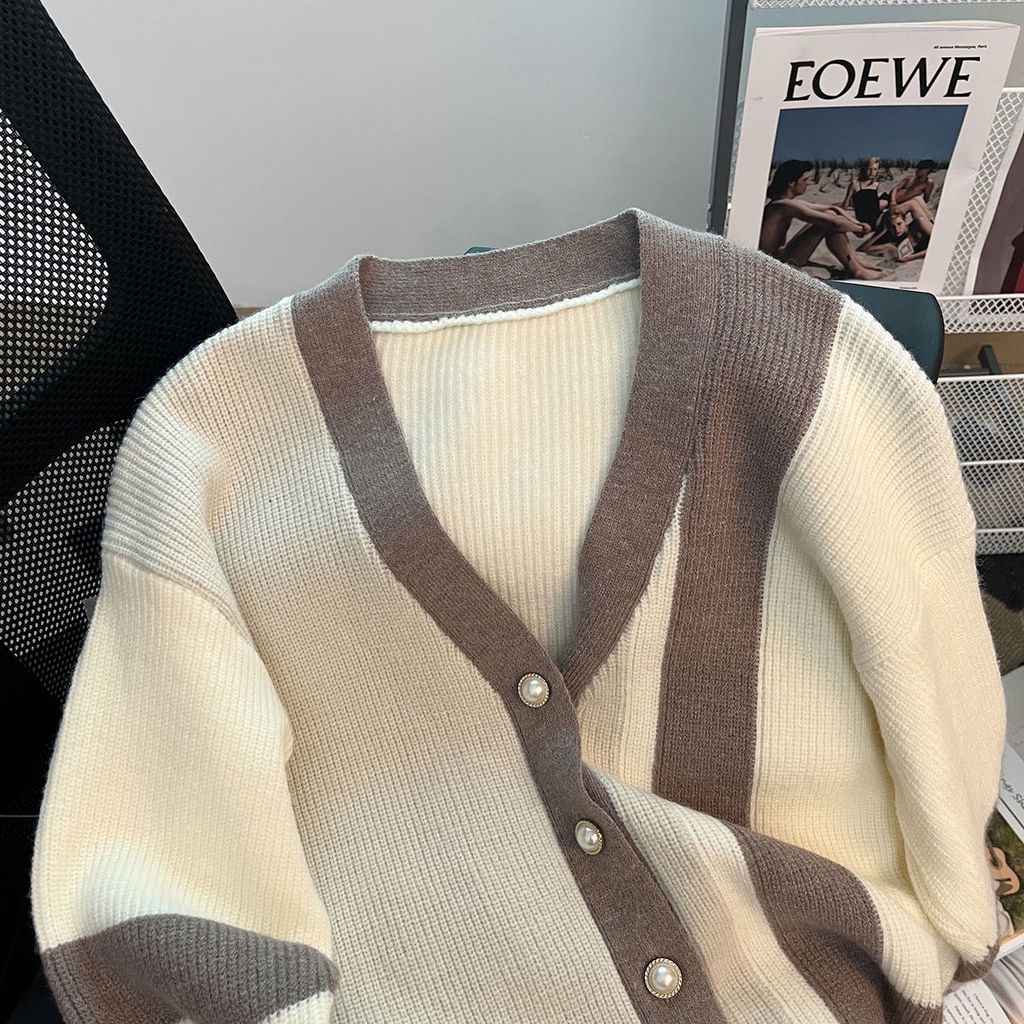 Áo Khoác cardigan Cổ Chữ v Mềm Mại Thời Trang Mùa Thu Cho Nữ