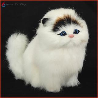 Plush Simulation Cat Electronic Pet Doll Imitation Animal Toy with Meow Sound Function Children’s