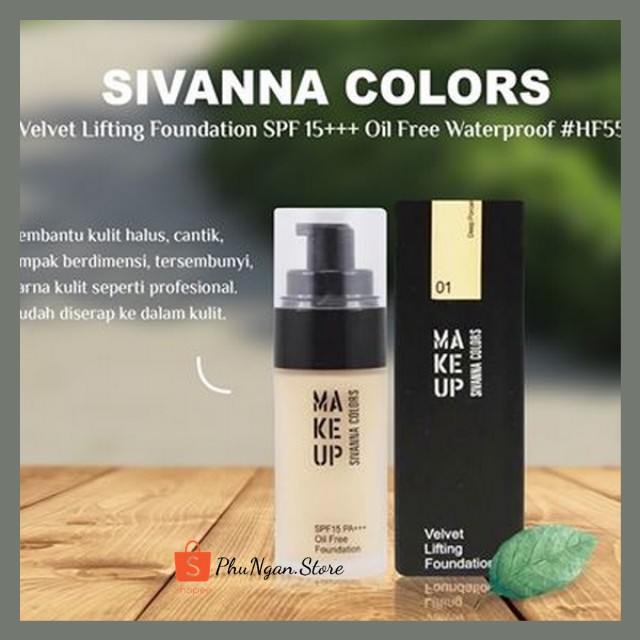 (Siêu kiềm dầu)Kem nền Sivanna Colors Velvet Lifting Foundation HF556 Thái Lan