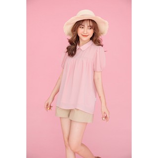 92 Wear - Áo sơ mi ngắn tay dúm ngực