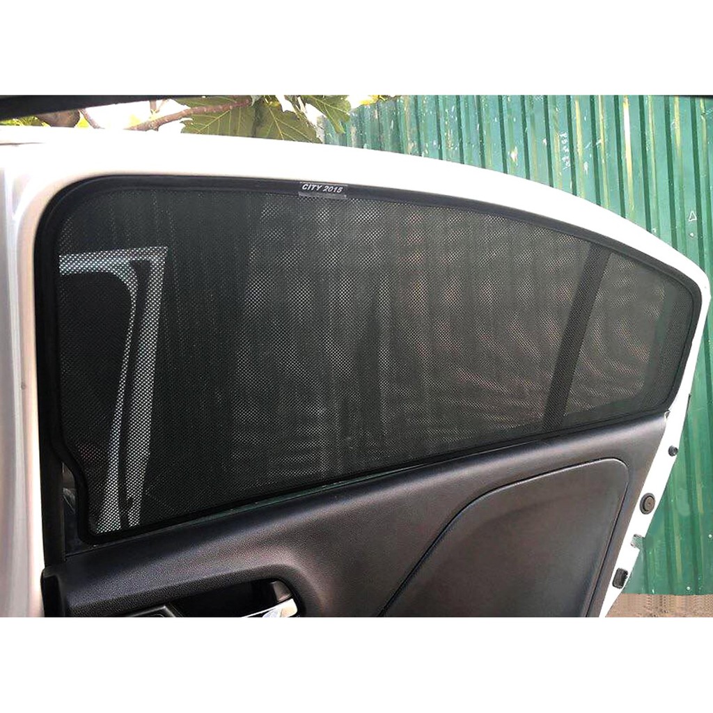 Bộ rèm chắn nắng Honda City 2016-2019 , bộ 4 miếng chắn nắng vải lưới gắn nam châm hút