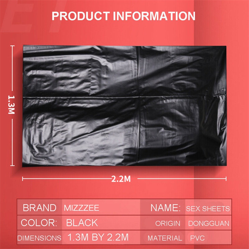 Tấm Trải Giường Pvc Màu Đen Chống Thấm Nước Dành Cho Cặp Đôi Chơi Game