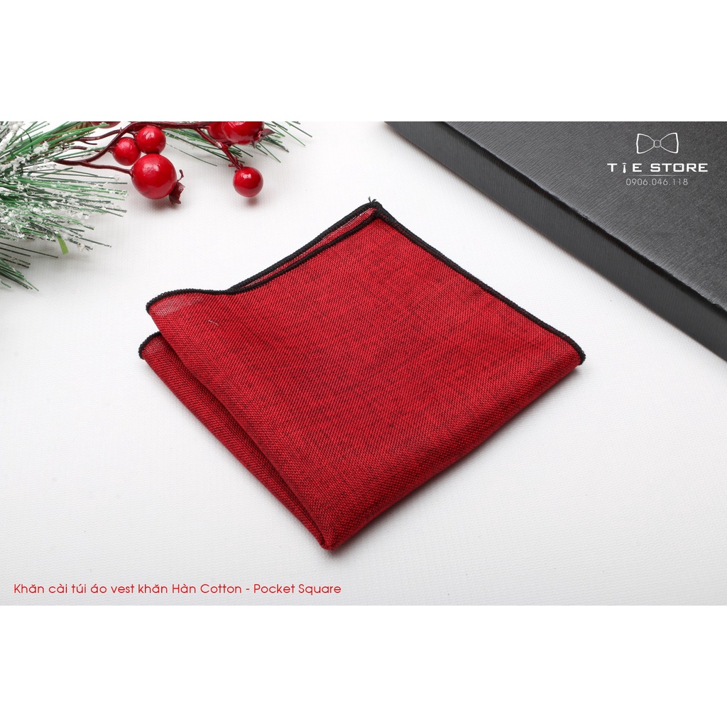 Khăn Cài Túi Áo Vest - Pocket Square, phụ kiện lịch lãm, nhiều mẫu trơn màu