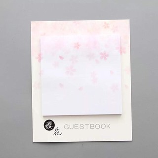 Giấy Note cổ  phong( mẫu hoa anh đào có sẵn)