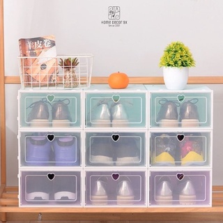 Combo 2 Hộp Đựng Giày Nắp Nhựa Cứng Trong Suốt, Kệ Để Giày Lắp Ráp Thông Minh Size Lớn Tiện Lợi