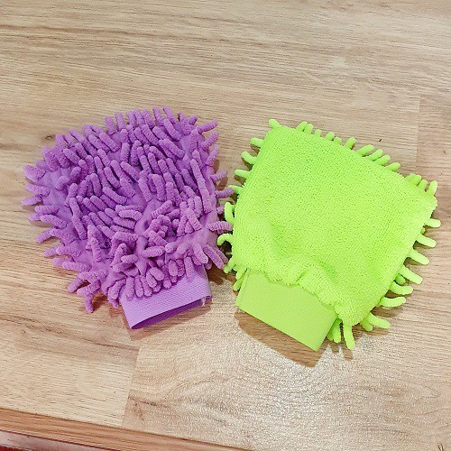 Chiếc Găng Tay Lau Rửa Đa Năng 1 Mặt Gai San Hô 1 Mặt Khăn