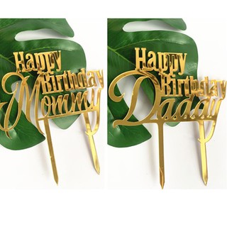 Thẻ cắm mica hpbd mummy, daddy