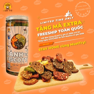 Bánh Biscotti Nguyên Cám Giảm Cân Healthy 450g/hộp - Must TrY Tinh Hoa Ẩm Thực Việt