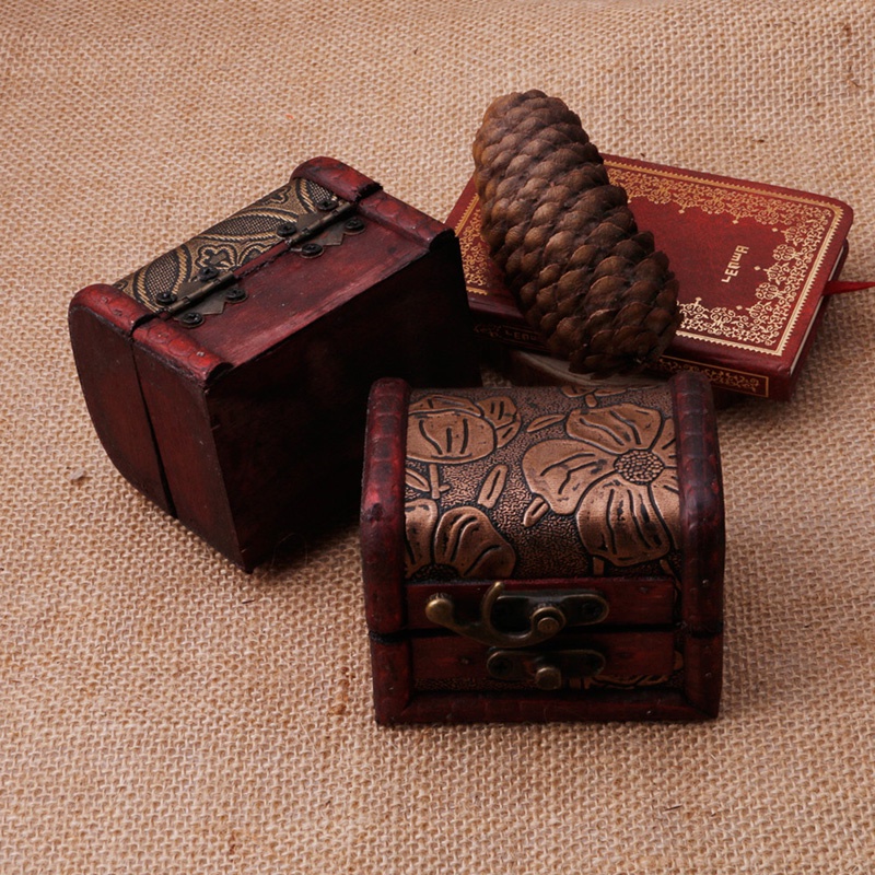 Hộp đựng trang sức bằng gỗ đính ngọc trai phong cách vintage - ảnh sản phẩm 2