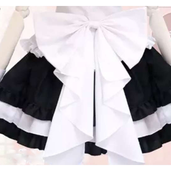 Đầm hóa trang nhân vật cô hầu gái lolita màu trắng đen thời trang | BigBuy360 - bigbuy360.vn