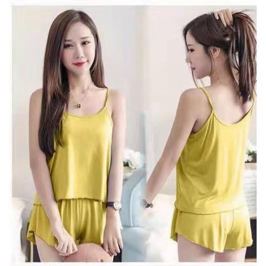 Bộ ngủ nữ 2 dây siêu đẹp mặc mát mùa hè hàng Quảng Châu - Đồ ngủ đẹp | BigBuy360 - bigbuy360.vn