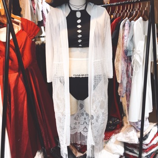 Kimono khoác mặc ngoài đi biển