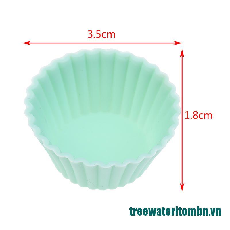 Set 12 Khuôn Làm Bánh Cupcake Bằng Silicon Tiện Dụng