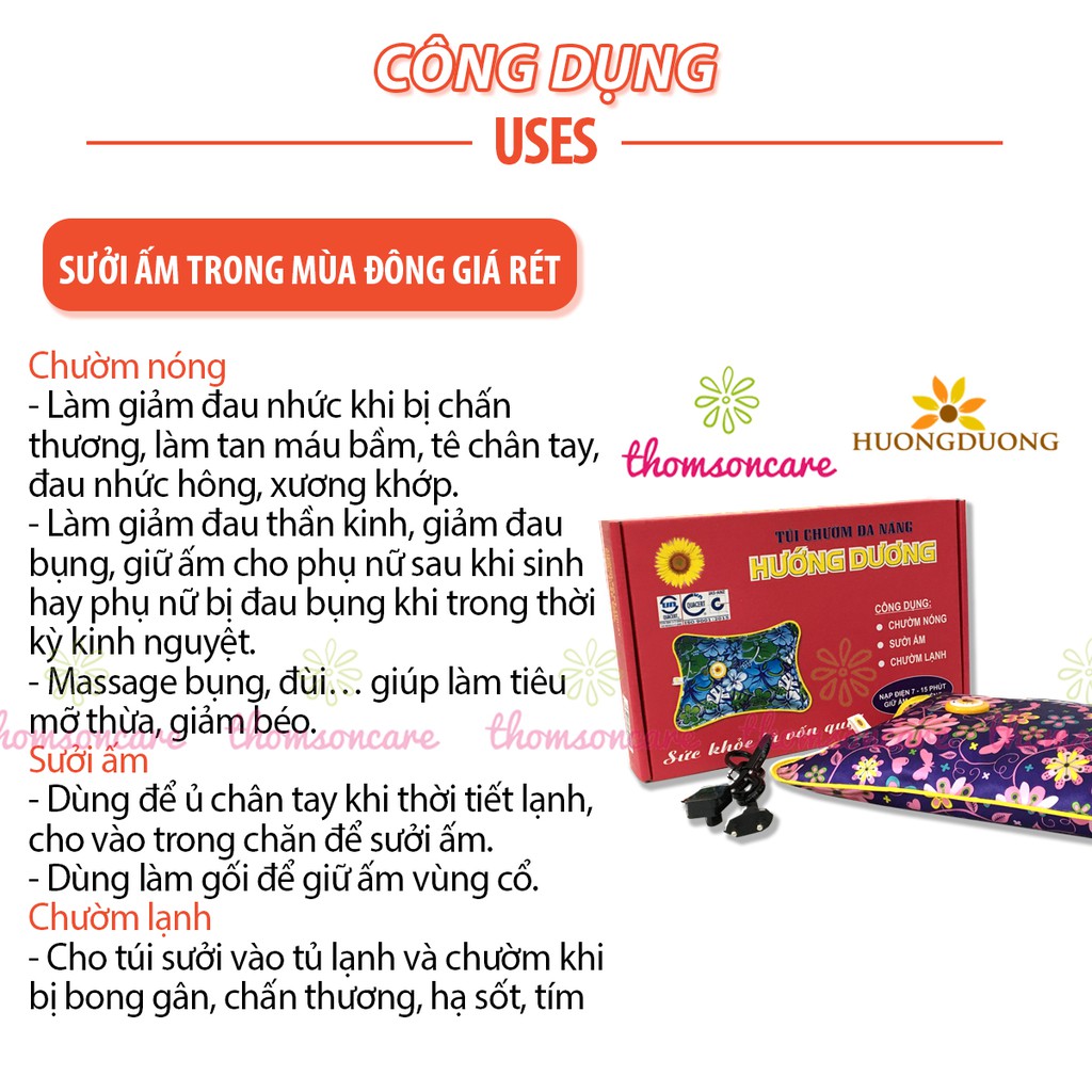 Túi chườm sưởi Hướng Dương - chính hãng - bảo hành 2 tháng