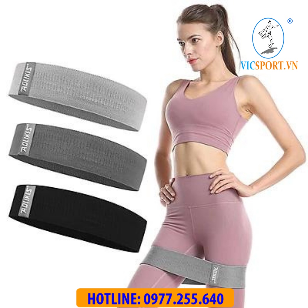 Dây kháng lực Aolikes 3606 (bộ 3 dây) - Tập Cơ Mông Đùi Chân( Chính Hãng) - Vicsport