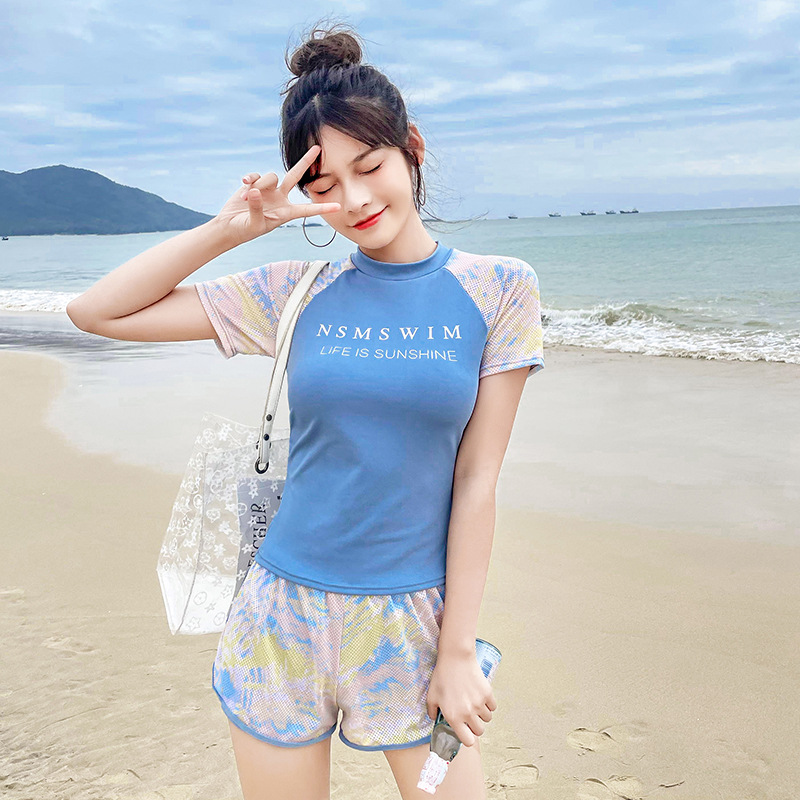 Set Đồ Bơi 2 Mảnh Tay Ngắn Cho Nữ