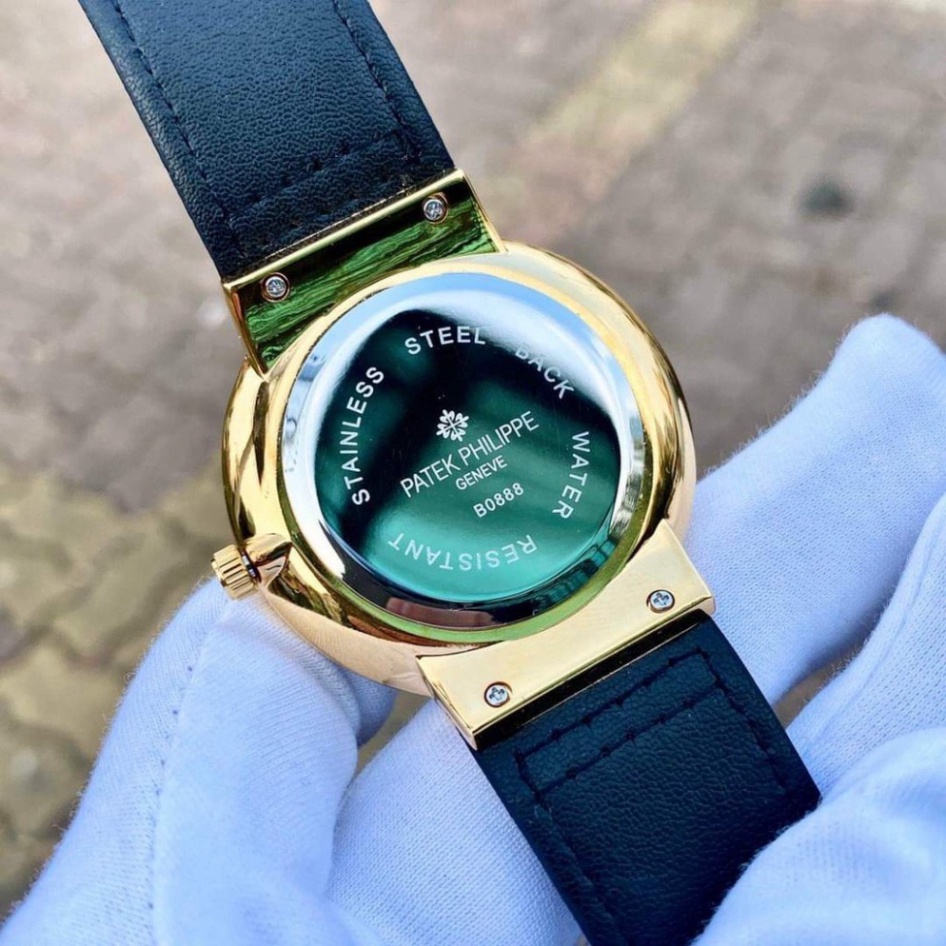 Đồng hồ Nam patek philip dây da, kim rốn đẳng cấp, khóa cài khắc logo thương hiệu patek, hàng cao cấp có bảo hành.