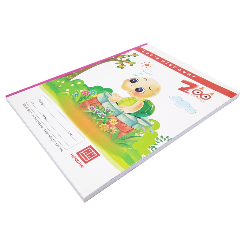 Vở Class Zoo - Ô Ly 96 Trang ĐL 100g/m2 - Hồng Hà 0427 - Hình Rùa