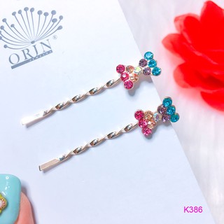 Kẹp tóc nơ đính đá sang trọng Orin K386