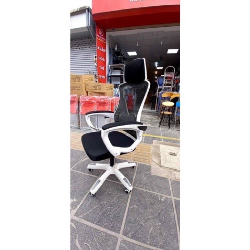 Ghế văn phòng cao cấp siêu tiện ích xoay 360 độ- Thiết kế kiểu dáng Công Thái Học Đệm cao su- Lưng tựa lưới thoáng