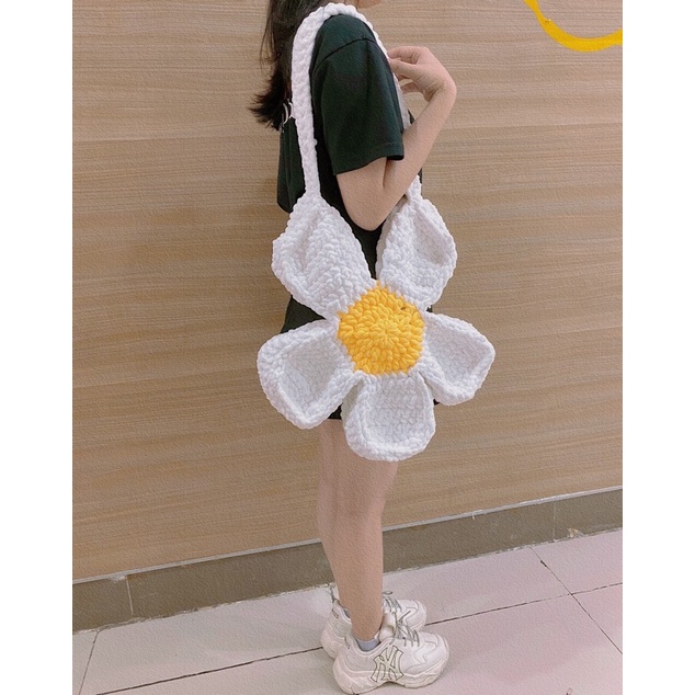 Túi hoa cúc chụp hình ngoại cảnh, Túi hoa làm handmade