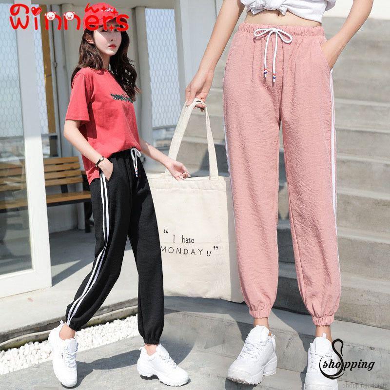 Quần Harem nữ kẻ sọc dọc rộng | BigBuy360 - bigbuy360.vn