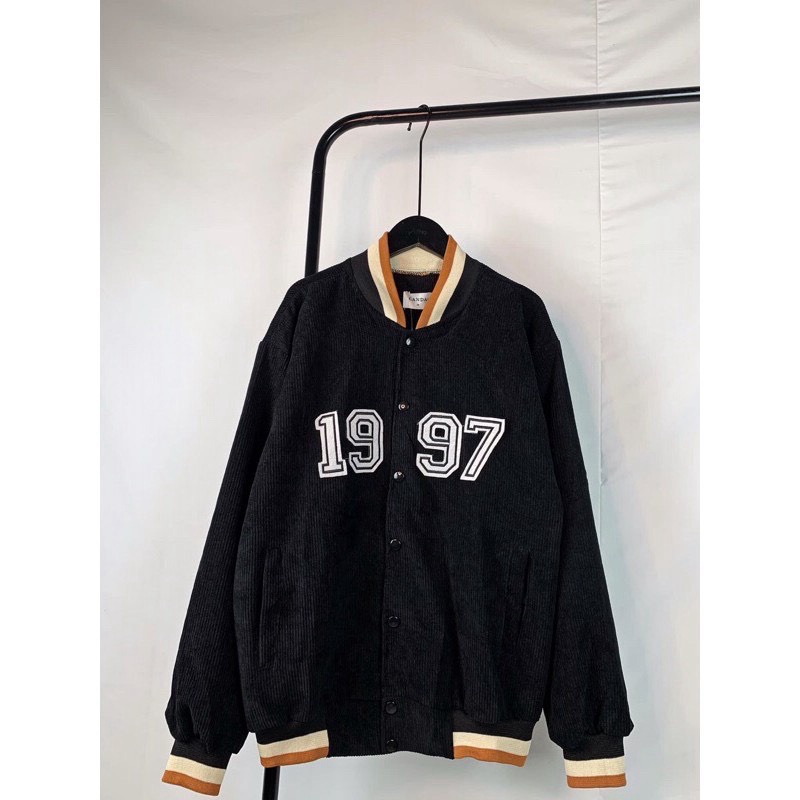 ÁO BOMBER NHUNG KIỂU DÁNG BÓNG CHÀY 1997 HÌNH THÊU TOÀN BỘ SIÊU HOT TP [NewUnisex]