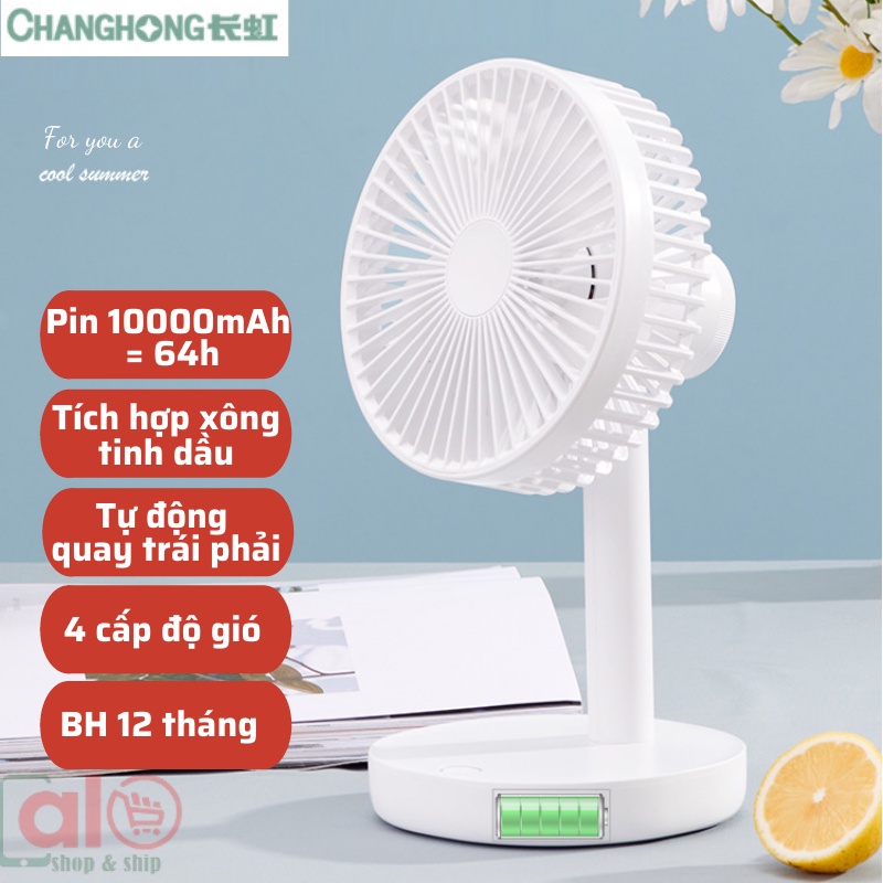 Quạt Mini Tích Điện Để Bàn Hoặc Treo Xe Đẩy Pin Siêu Bền Bảo Hành 12 Tháng