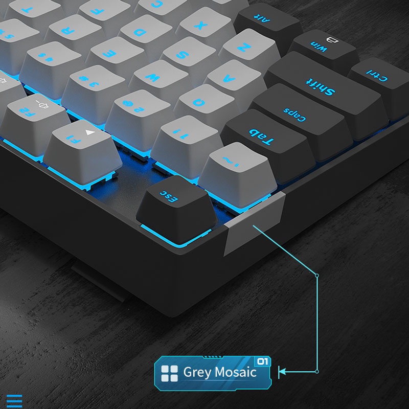 Bàn Phím Cơ Chơi Game Magegee MK-Star 87 Phím Có Đèn Nền LED Thời Trang Chất Lượng Cao