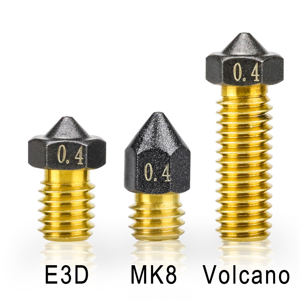 Set 2 Vòi Phun MK8 / E3D / Volcano 0.2 / 0.3 / 0.4 / 0.6 / 0.8 / 1.0mm Cho Máy In 3D