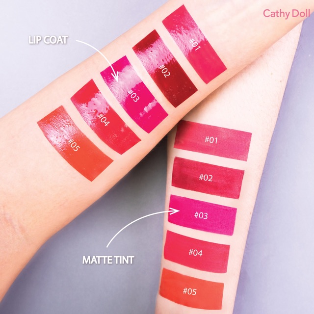 [Mã FMCGMALL - 8% đơn 250K] Son Cathy Doll Get Sweat Matte Tint & Lip Coat 2.4g+2.5g