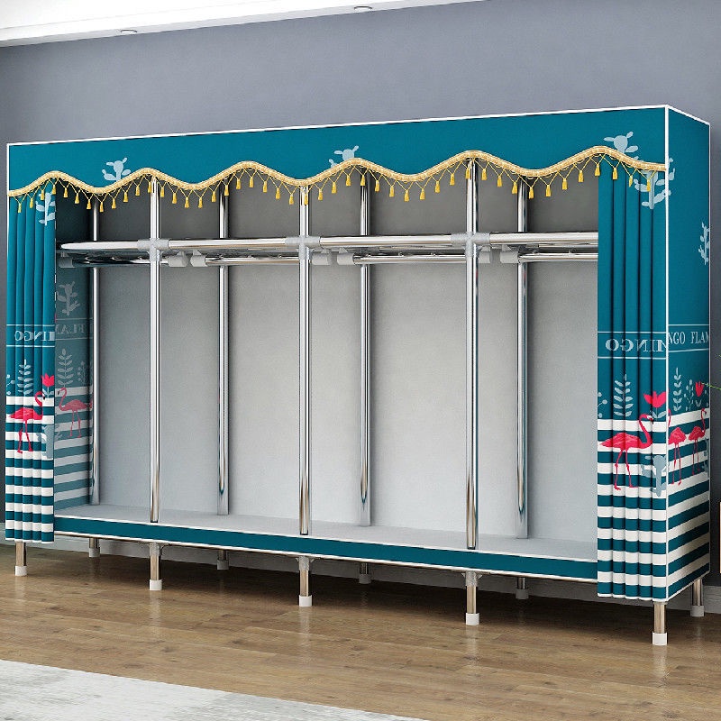 Ống thép gia dụng toàn bộ khung chắc chắn và bền kệ treo lắp ráp tủ quần áo