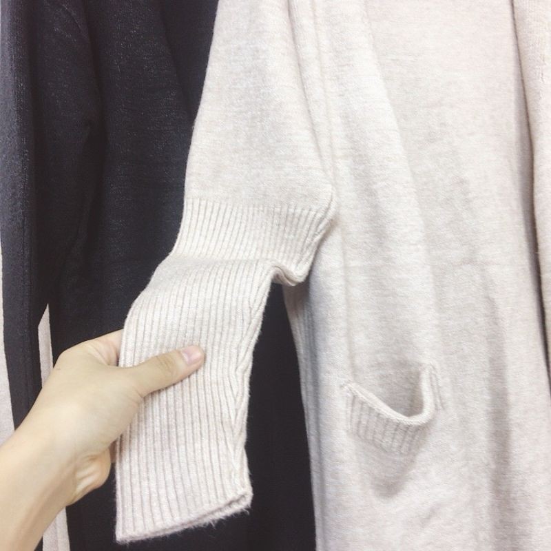 Áo Khoác Nữ Cardigan Len Dáng Dài Mùa Đông Đẹp Phong Cách Hàn Quốc | BigBuy360 - bigbuy360.vn