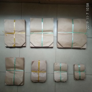 100 túi giấy xi măng / túi giấy kraft / túi giấy trắng các size lớn
