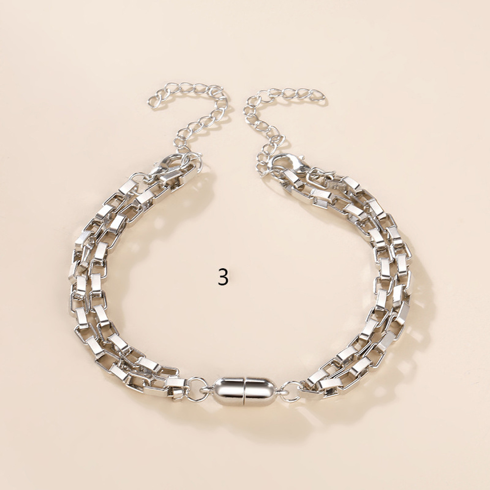 Vòng Tay 2 Lớp Phong Cách Hip Hop Cá Tính Thời Trang Cho Nam Và Nữ