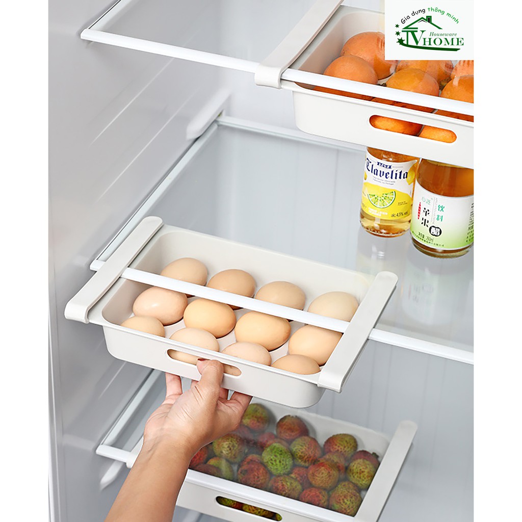 Giá nhựa cao cấp bảo quản thực phẩm, trứng trong tủ lạnh tiện ích