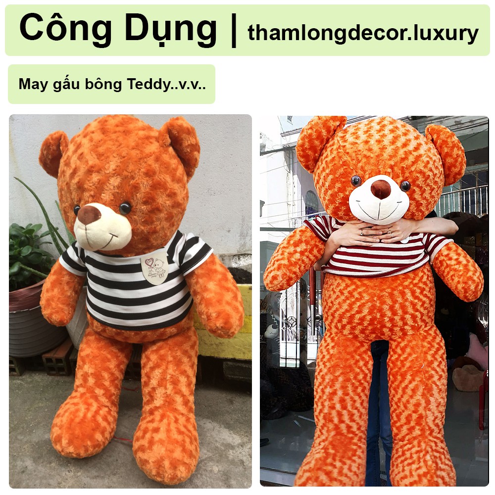 Vải lông xoắn velboa may gấu bông Teddy &amp; làm khăn trang trí | Cam Juice